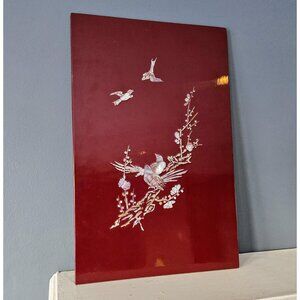 Elegant Red Mixed Media Art Panel